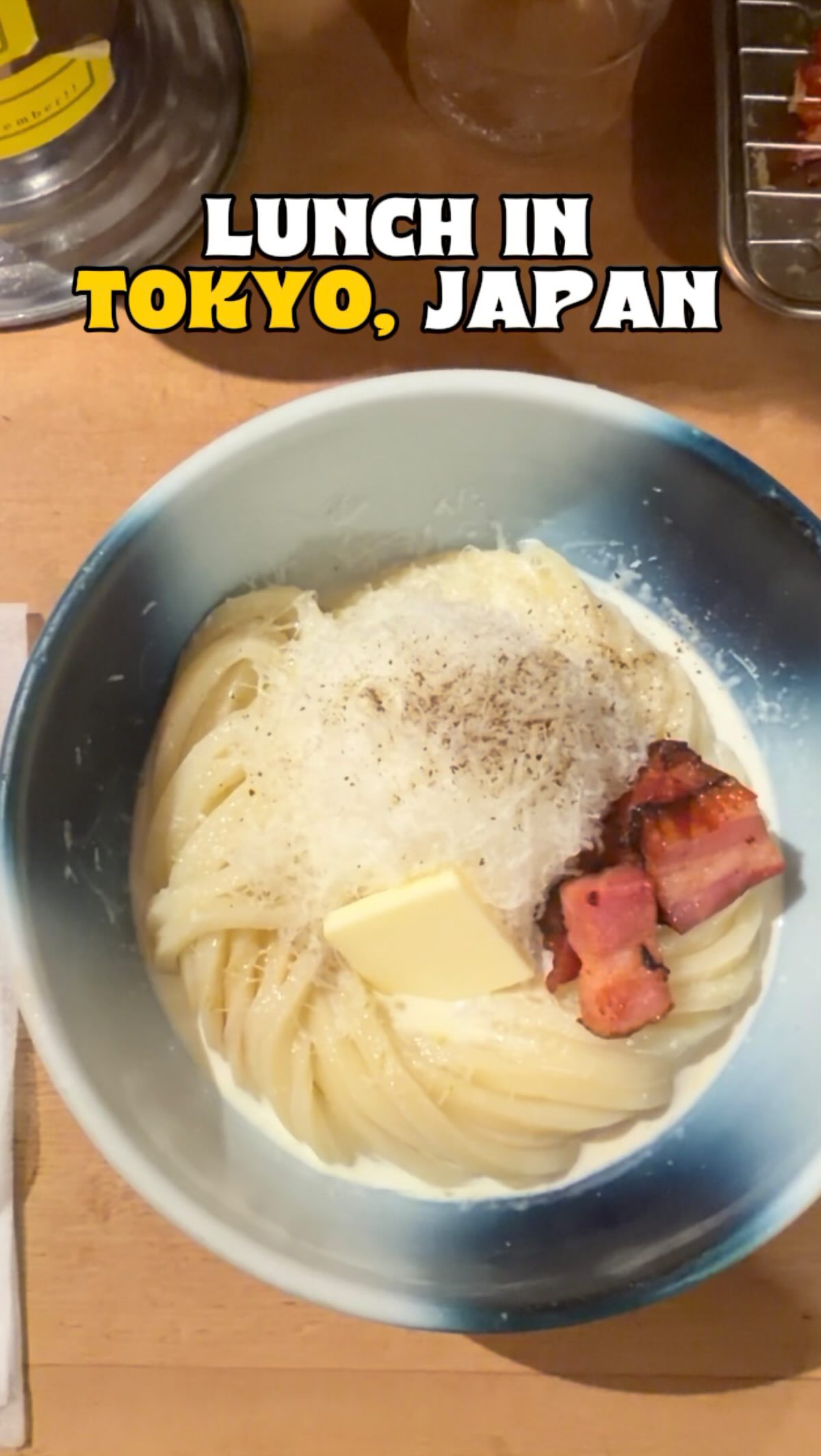 Viral Udon Spot: Menchirashi's Carbonara Noodles
