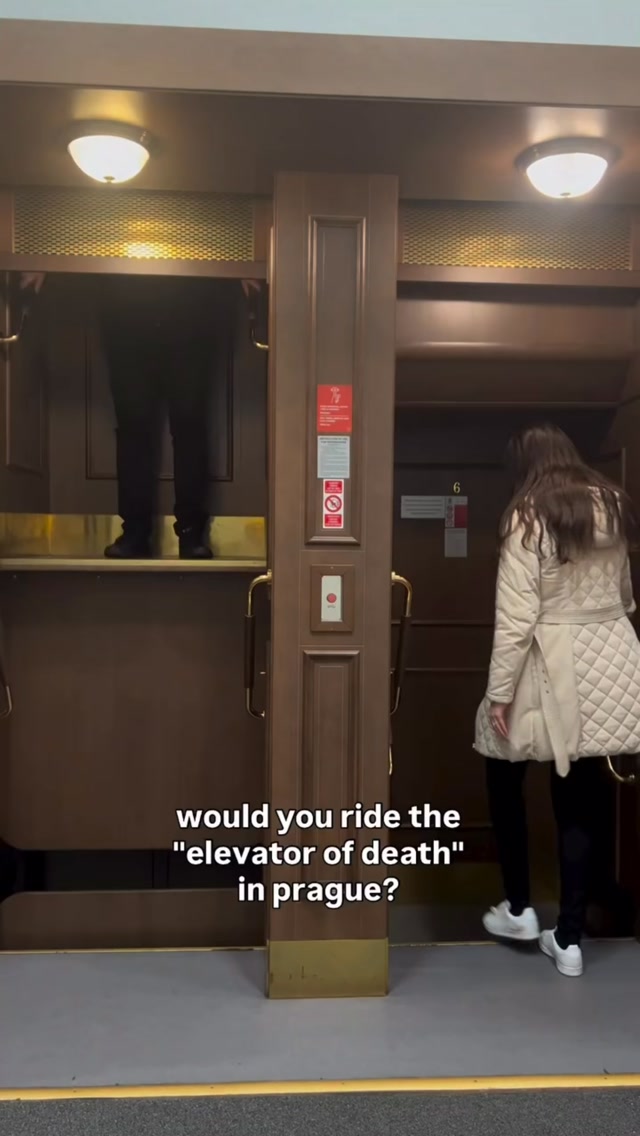 Prague City Hall Paternoster Elevator