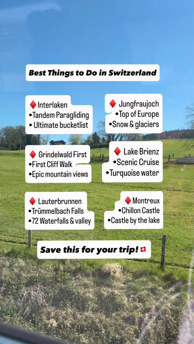 Swiss Destinations For A First-Time Traveler