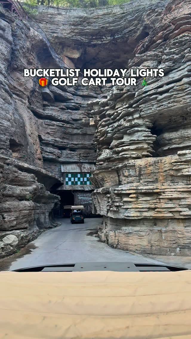 Holiday Lights Golf Cart Tour Features Caves & Waterfalls