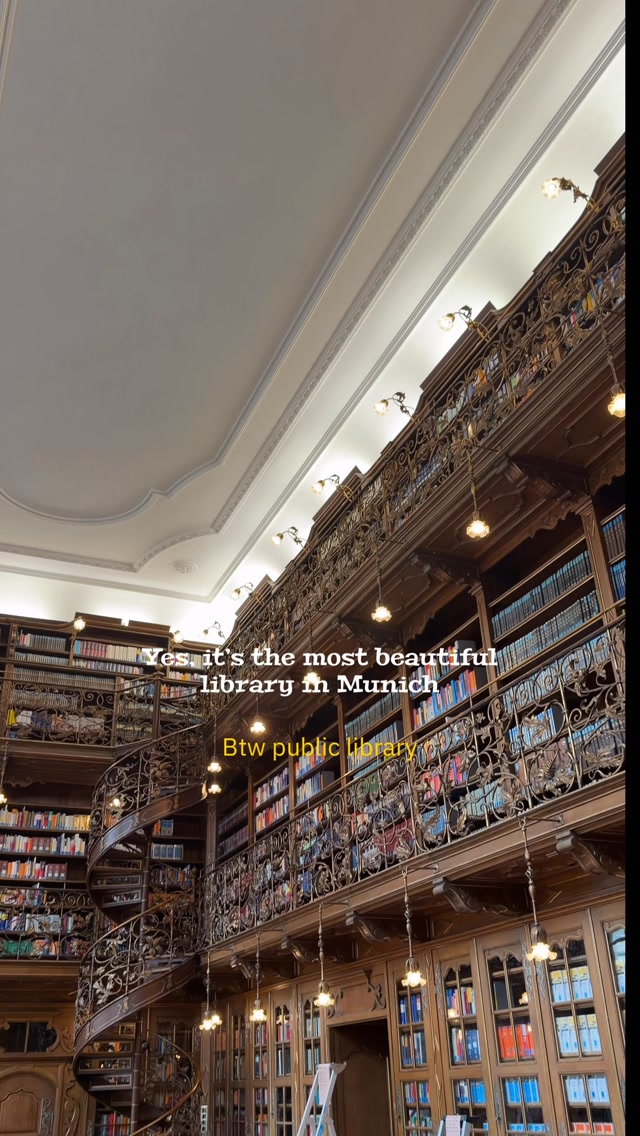 Bavarian State Library's Ornate Interior and Exterior