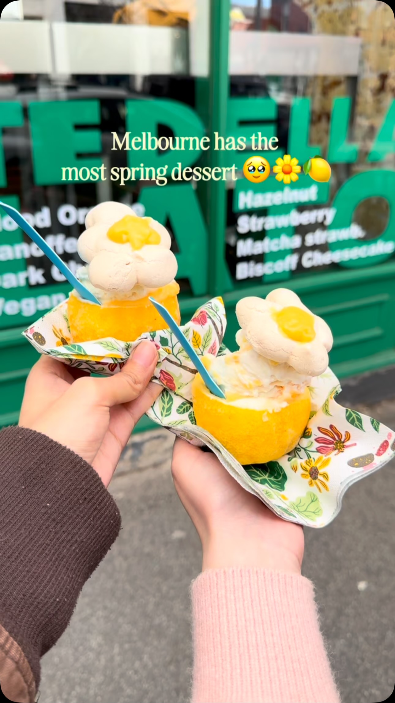 Ricotta Lemon Gelato Flower Dessert