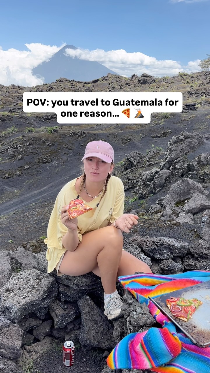 Pizza Cooked Over Pacaya Volcano Heat
