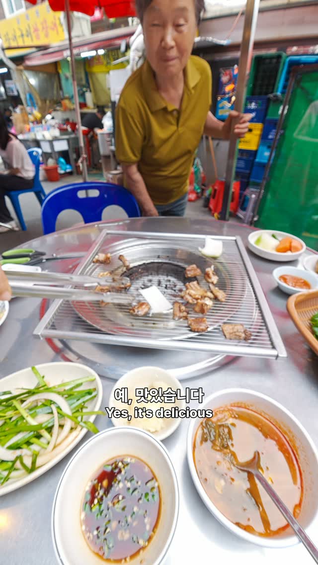 Jagalchi Market Hagfish Grilled Over Coal Briquettes