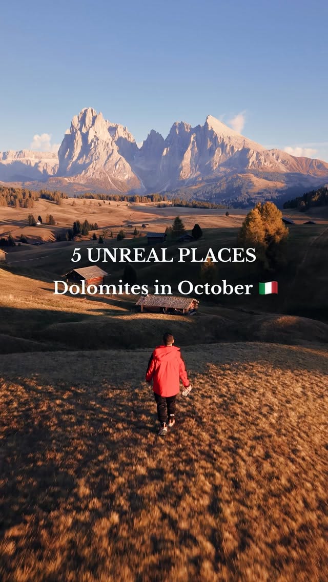 Dolomites' Autumn Beauty: Lakes, Mountains, and Valleys