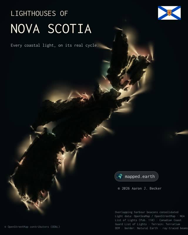Nova Scotia Lighthouses With Unique Light Cycles