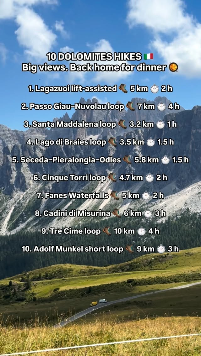 Scenic Dolomites Day Hikes And Walks