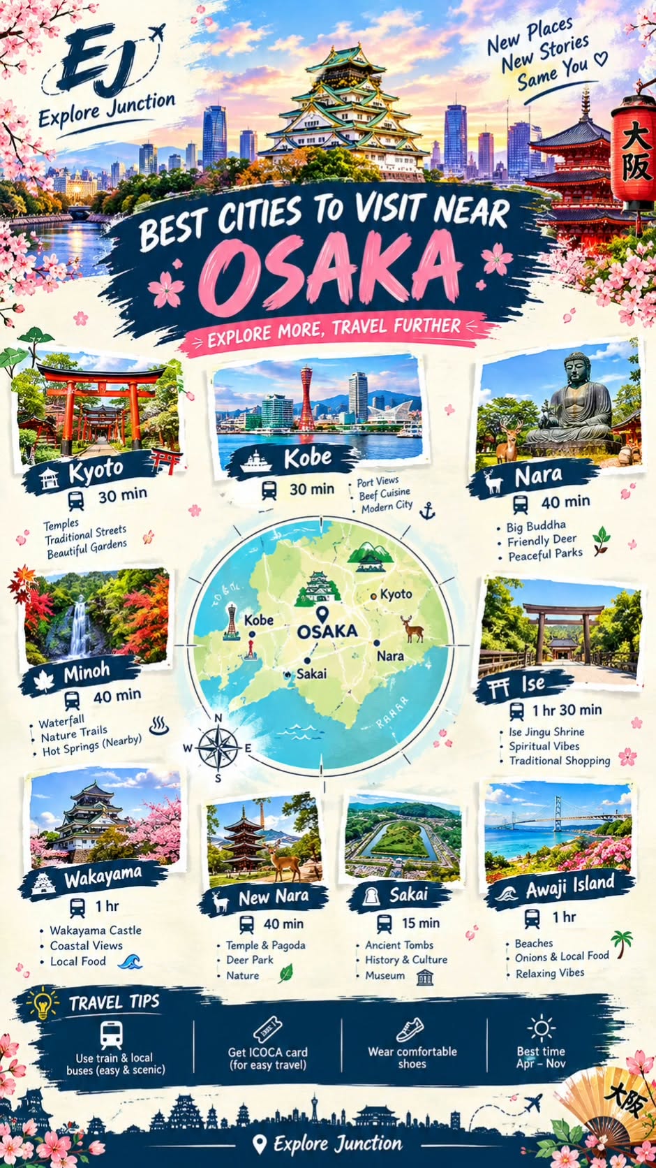 Top Destinations Near Osaka for Travelers