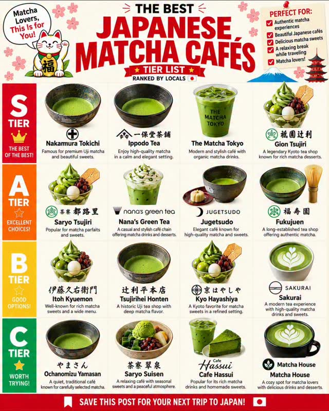 Must-Visit Matcha Cafes Across Japan