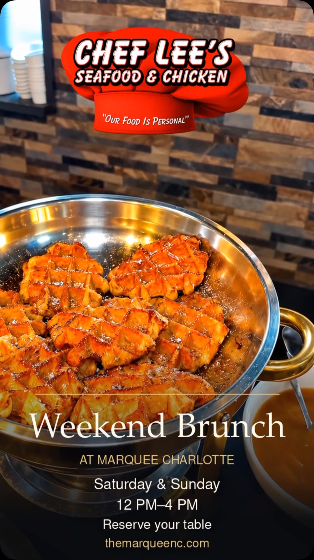 Marquee Charlotte's Weekend Seafood and Waffle Brunch