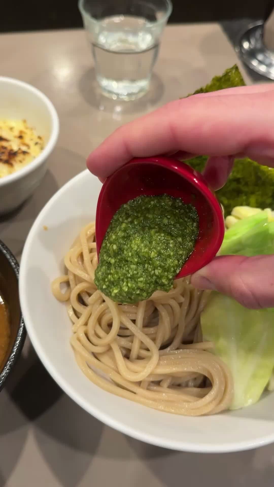 Popular Tokyo Restaurant Serves Pesto Tsukemen