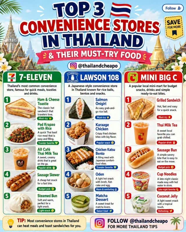 Thai Convenience Stores Offer Diverse Snacks