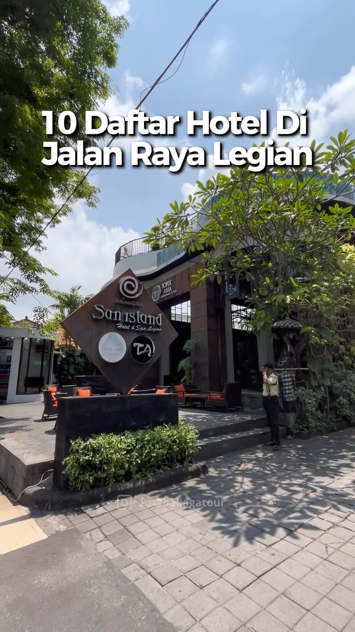 Ten Hotels Along Legian's Main Road