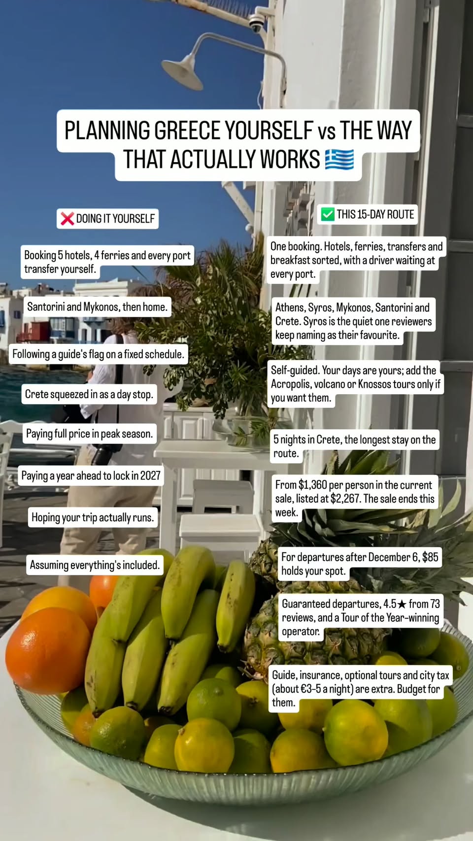 Five Greek Islands And Athens Tour Comparison
