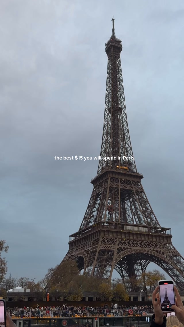 Parisian Landmarks Seen From A Sunset Cruise