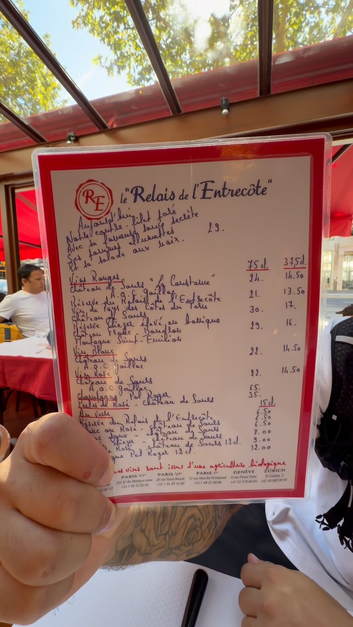 Paris Steak Frites Restaurant With Secret Sauce