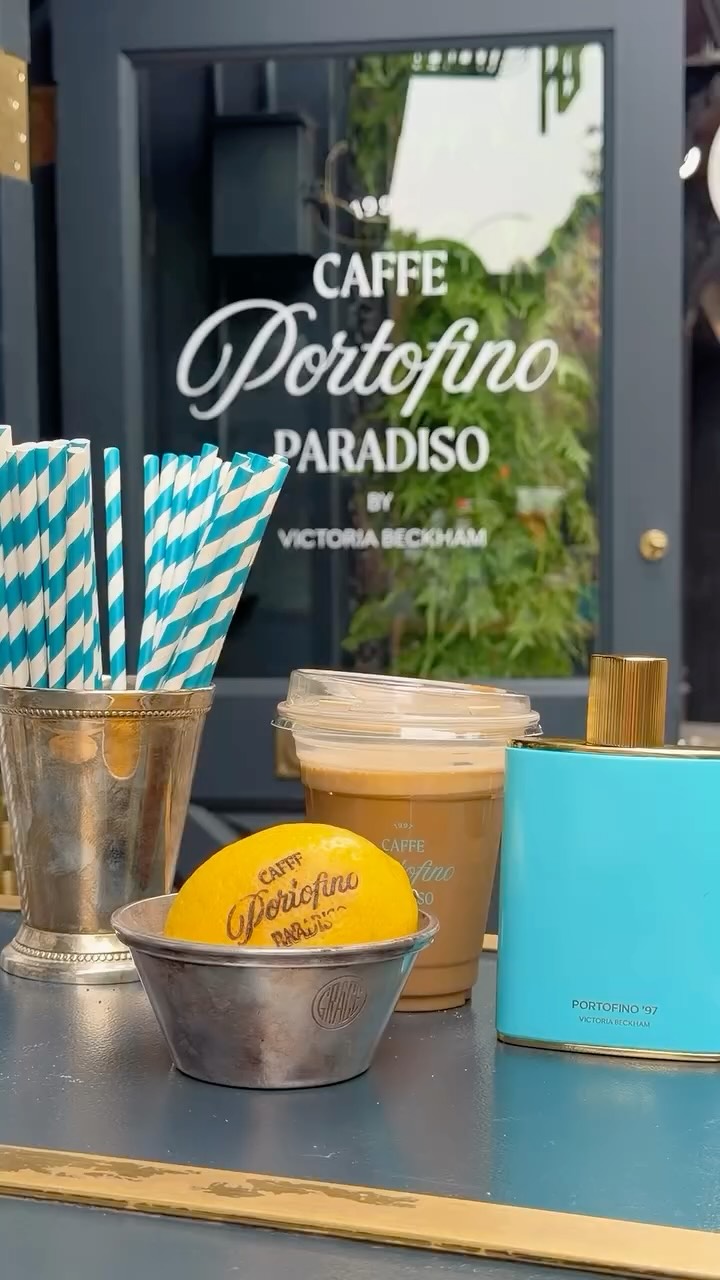 Victoria Beckham's Portofino Scent at Caffè Paradiso