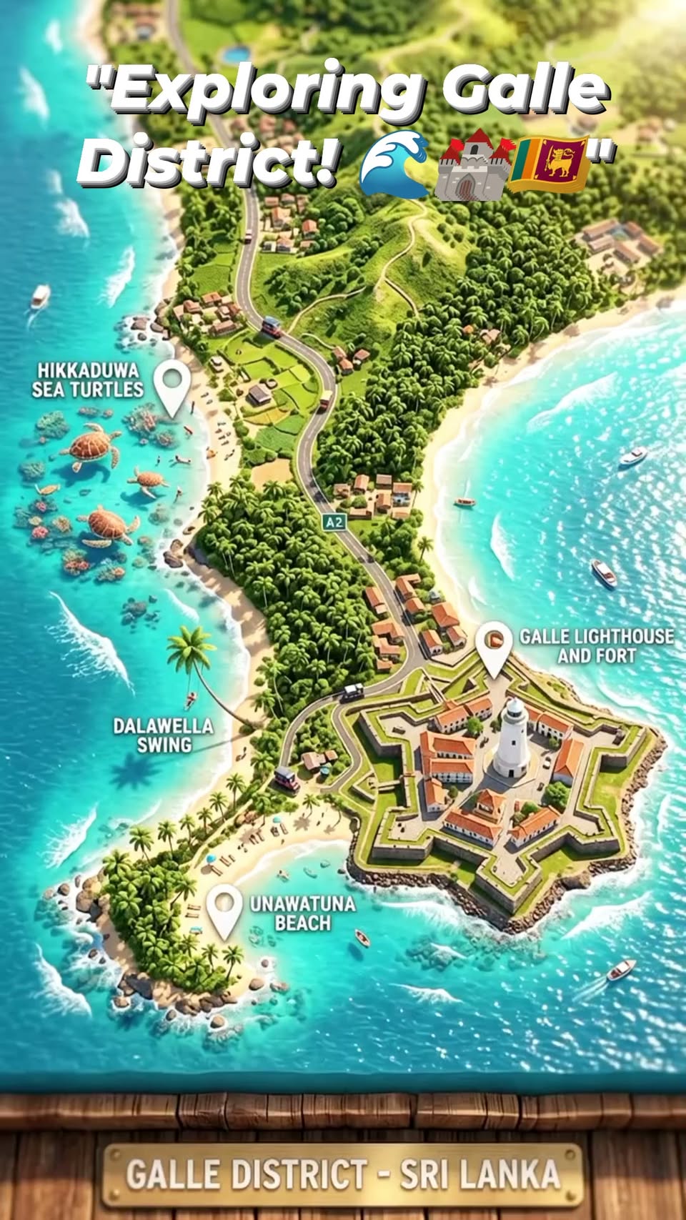 Galle District's Forts, Beaches, and Ocean Swings