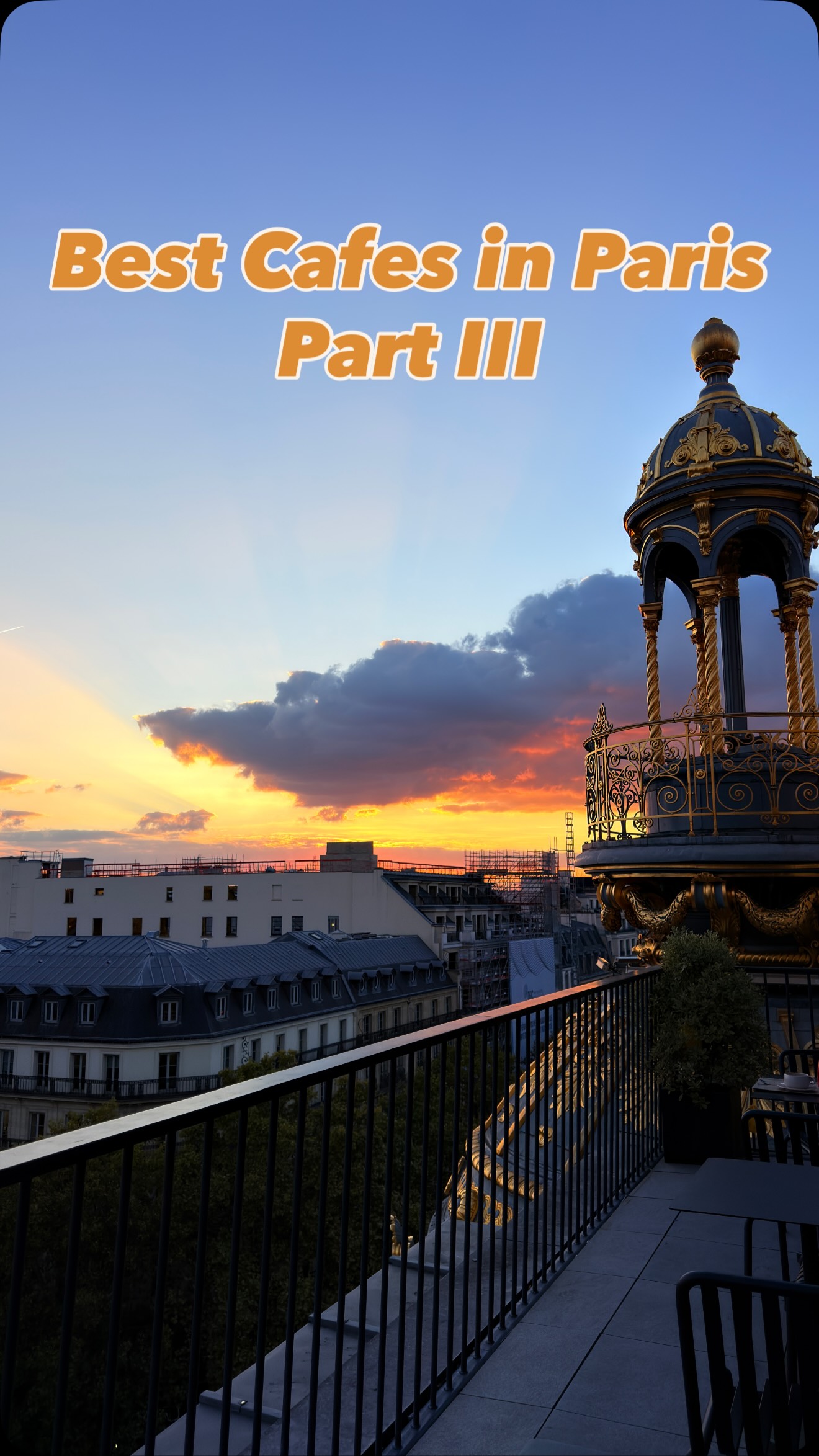 Parisian Landmarks and Rooftop Cafe Views
