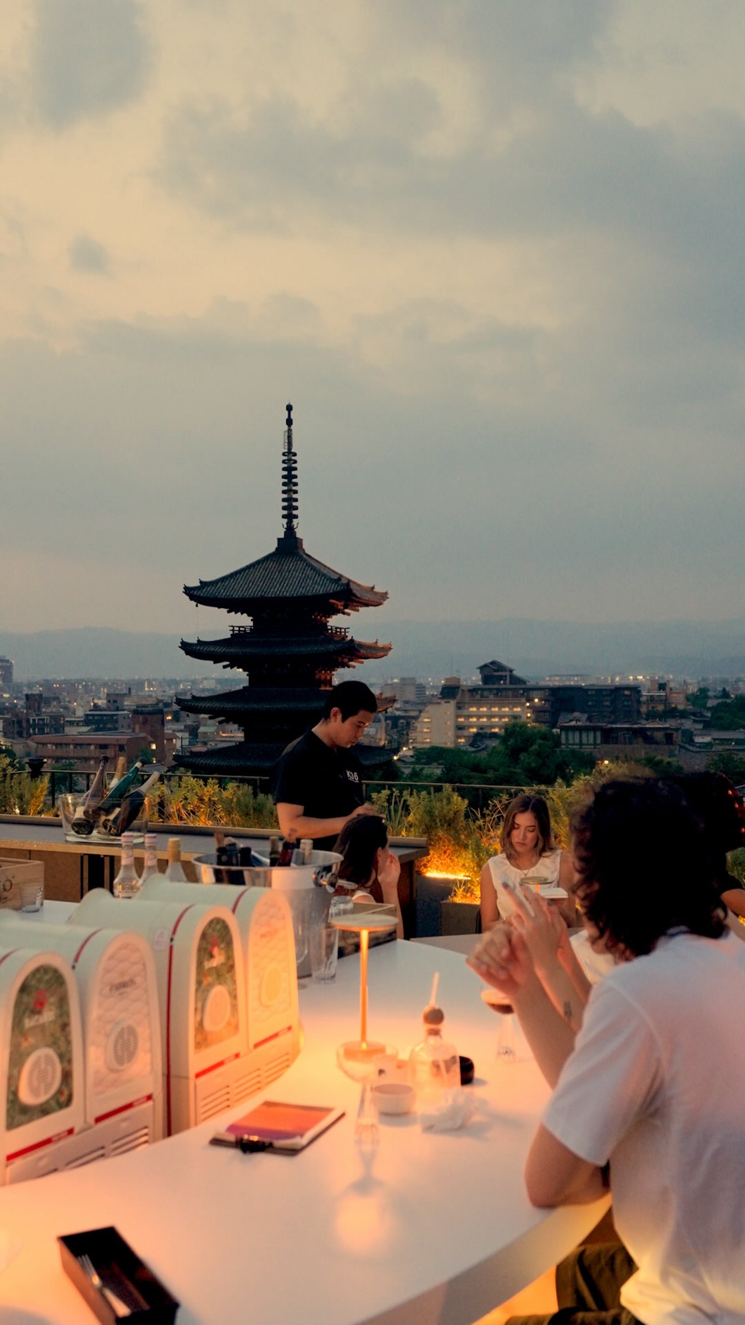 Kyoto's Hokan-ji and Kyoto Tower Views