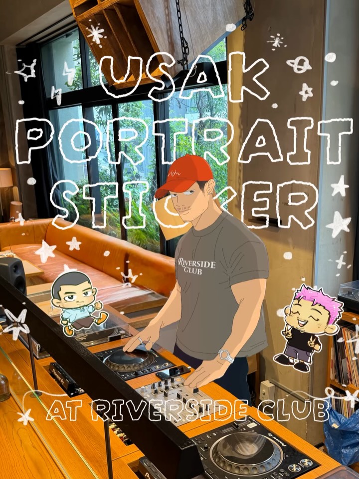 Usak's Custom Portrait Stickers At Riverside Club