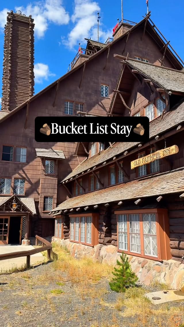 Yellowstone's Old Faithful Inn and Geyser