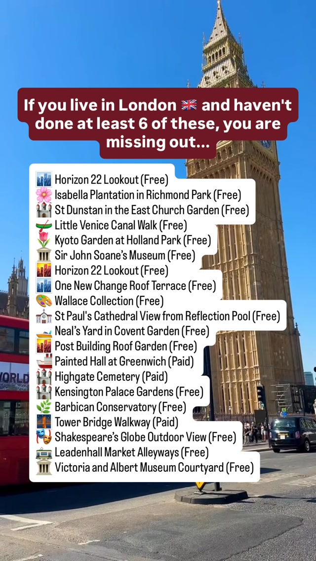 Nineteen Hidden London Attractions Offer Unique Experiences