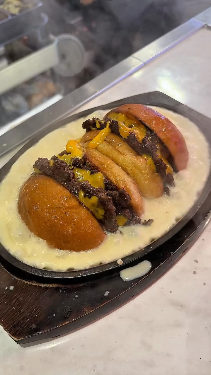 Cheesy Hamburger Delight At American Diner Andra