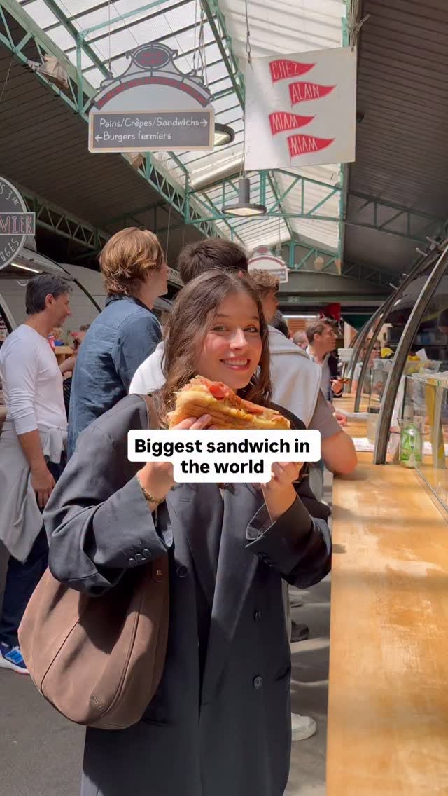 Paris Food Markets With Giant Sandwiches