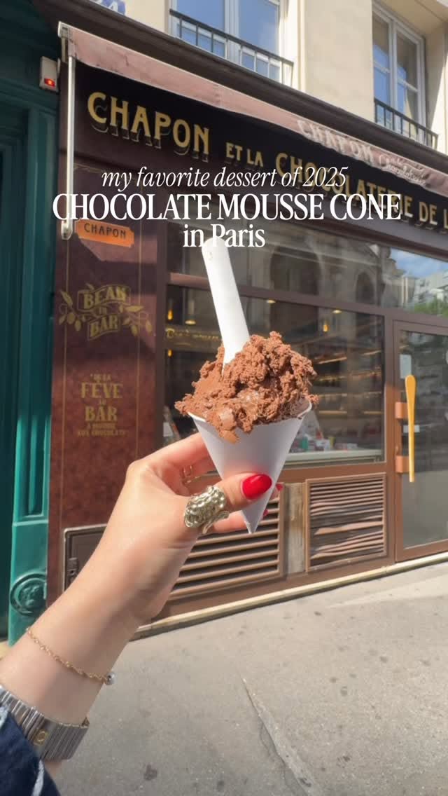 Chapon's Favorite Chocolate Mousse Cone
