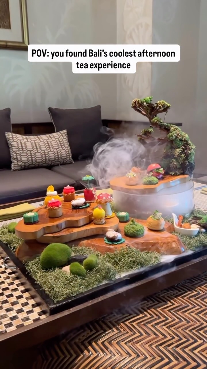 Balinese Resort's Enchanting Forest-Themed Afternoon Tea