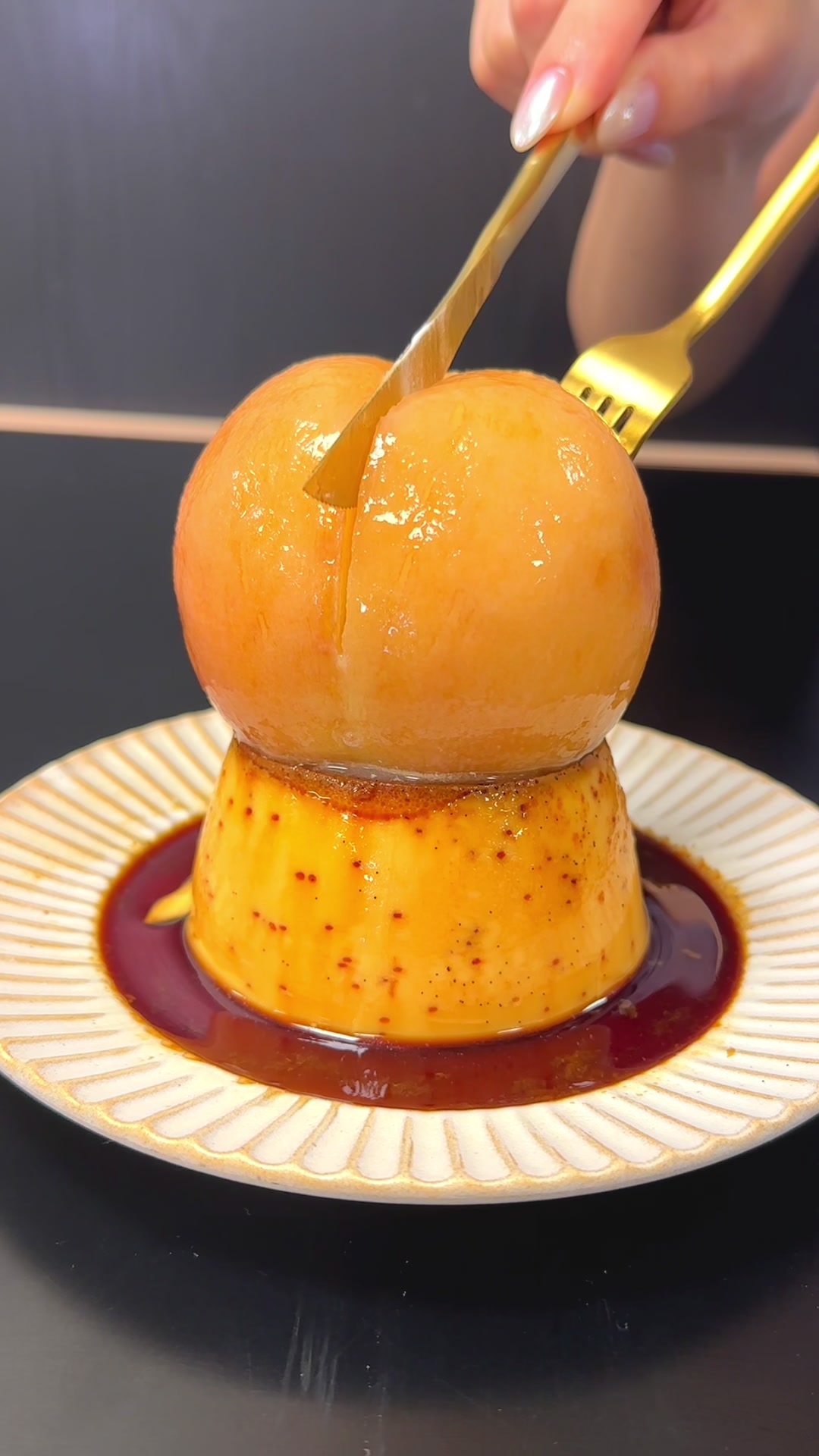 Gourmet Peach Pudding At Shinjuku Takashimaya