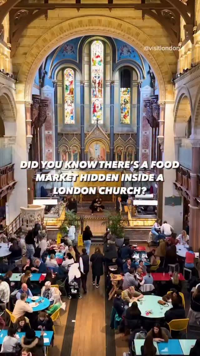 Food Market in London's Historic Church