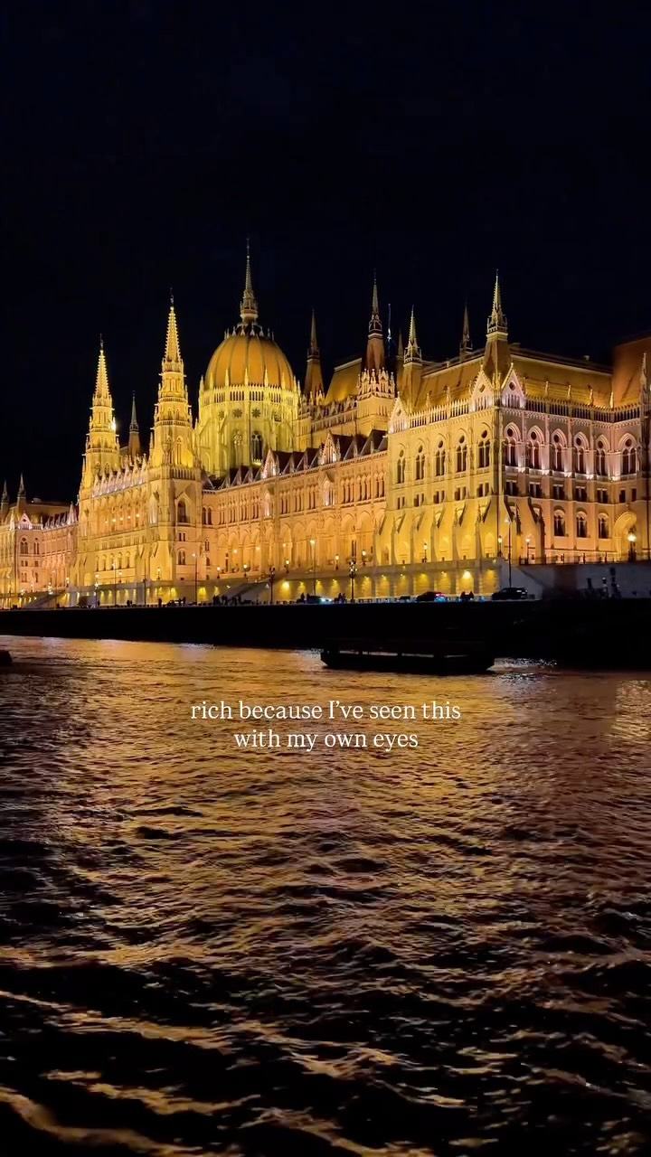 Budapest's Parliament Building by Night on the Danube