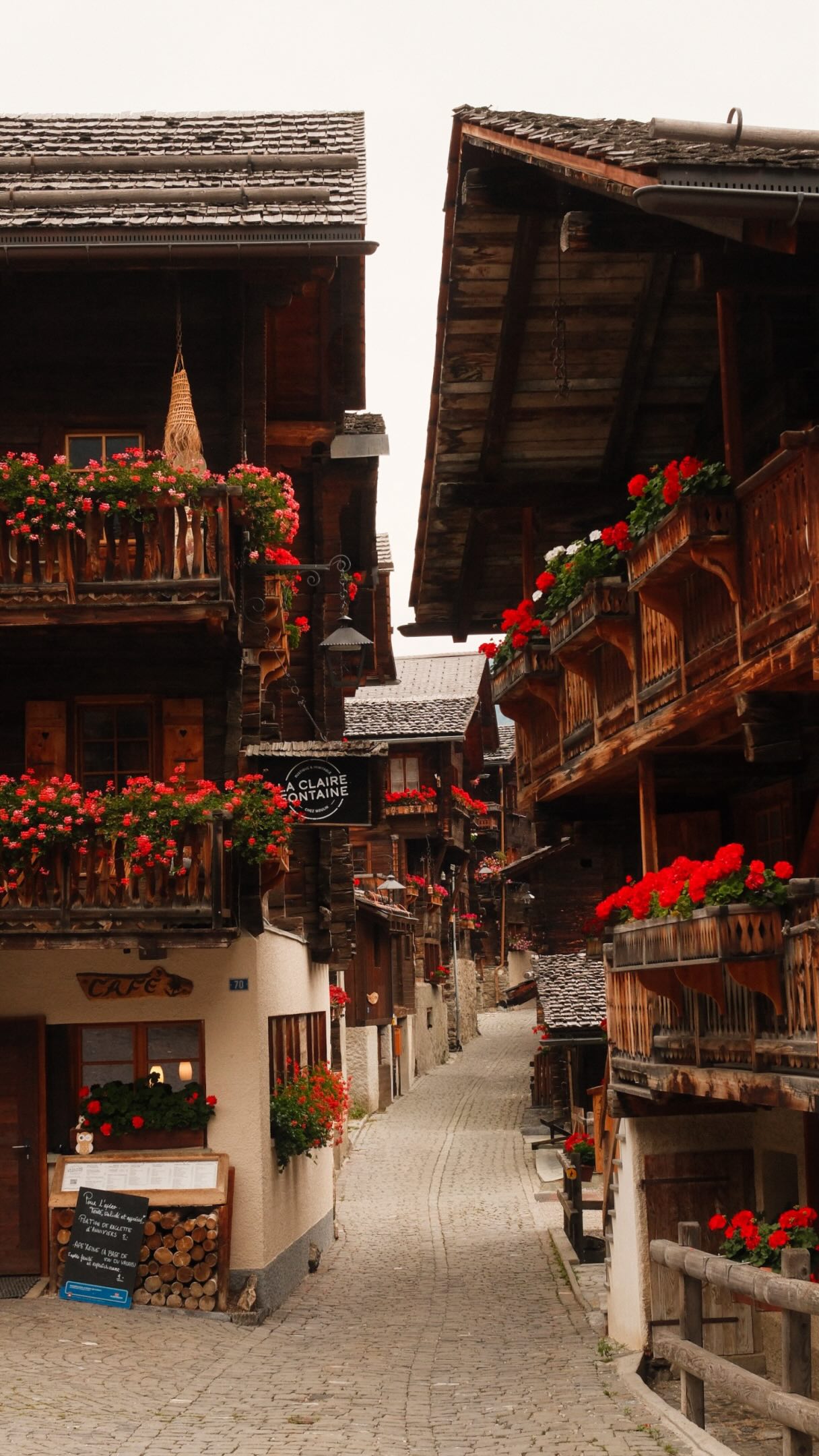 Swiss Village and Nearby Lake
