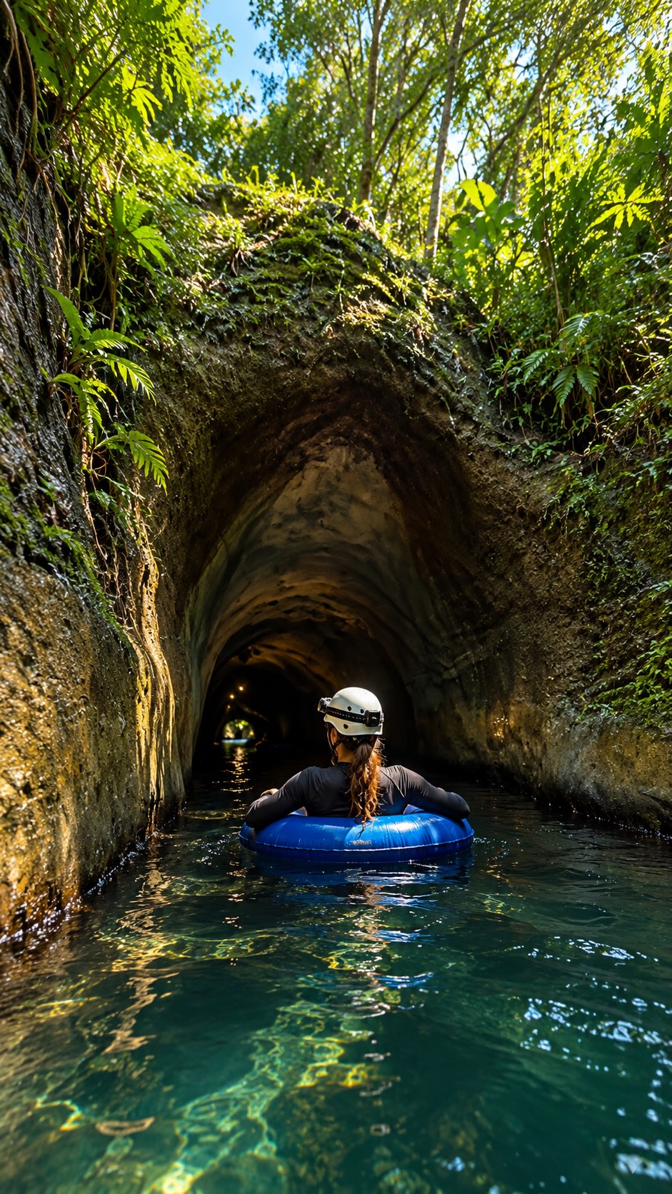 Tubing Through Historic Irrigation Tunnels In Kauai