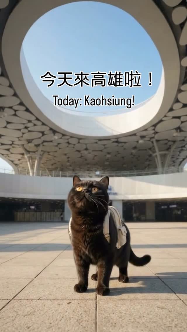 Cat's Kaohsiung Adventure: Art, Bridges, and Night Views
