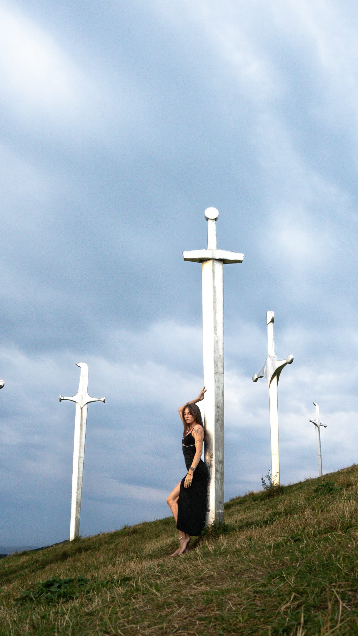 Didgori Battle Memorial Features Large Sword Sculptures