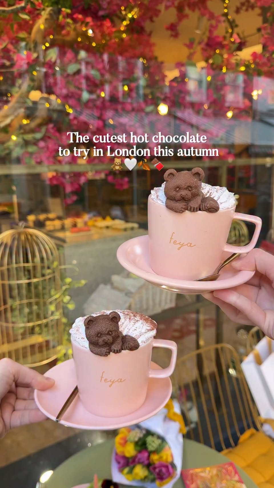 London Cafe Feya's Adorable Hot Chocolate