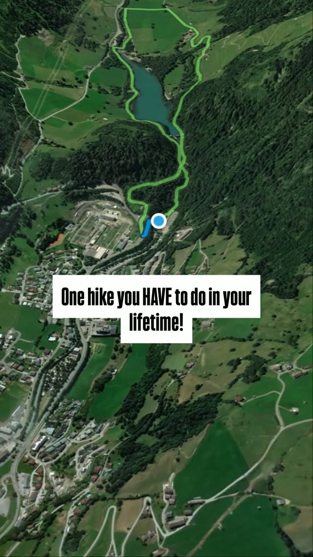 Hiking Trail Through Gorge And Lake