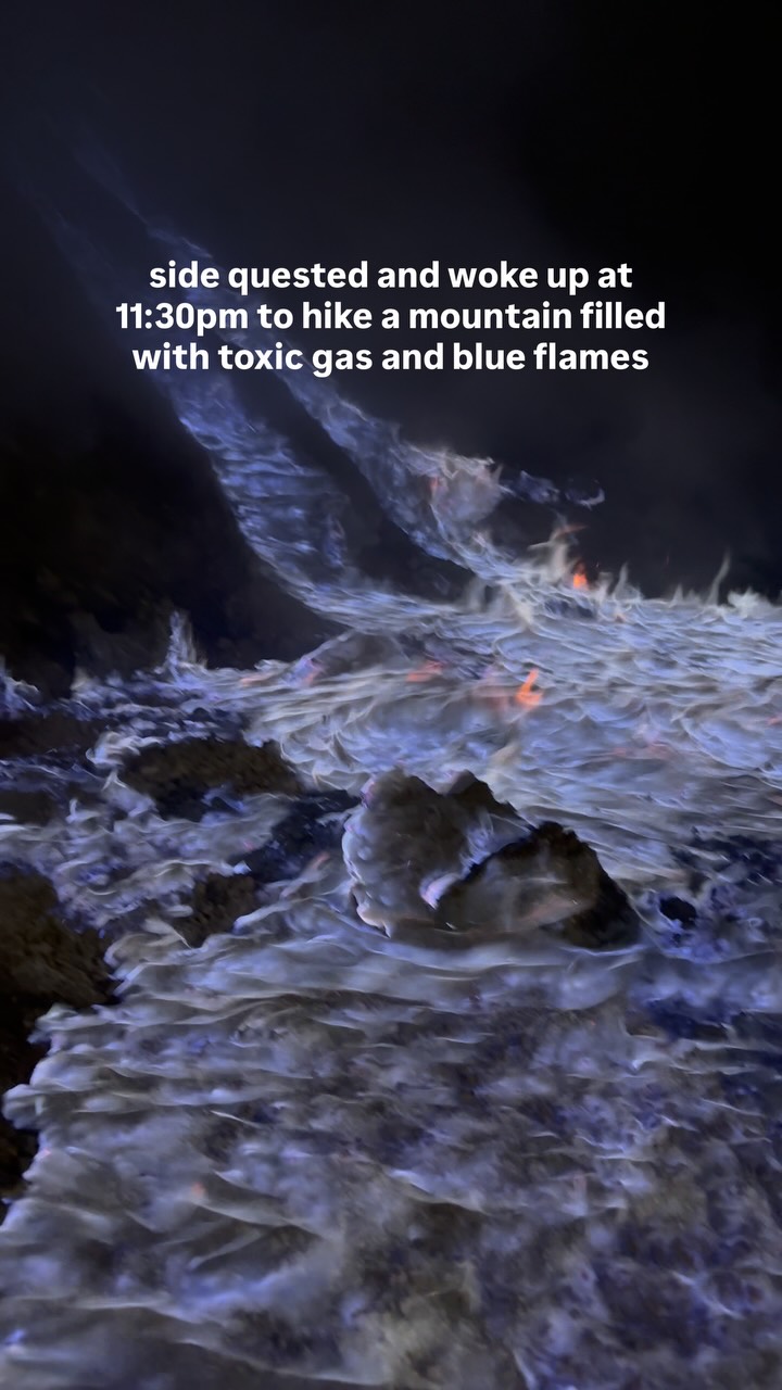Ijen Volcano's Blue Flames And Toxic Gas