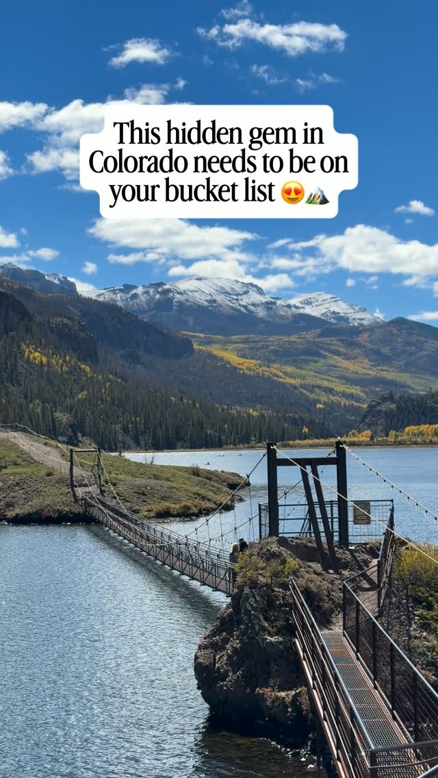 Suspension Bridge Over Colorado's Lake San Cristobal