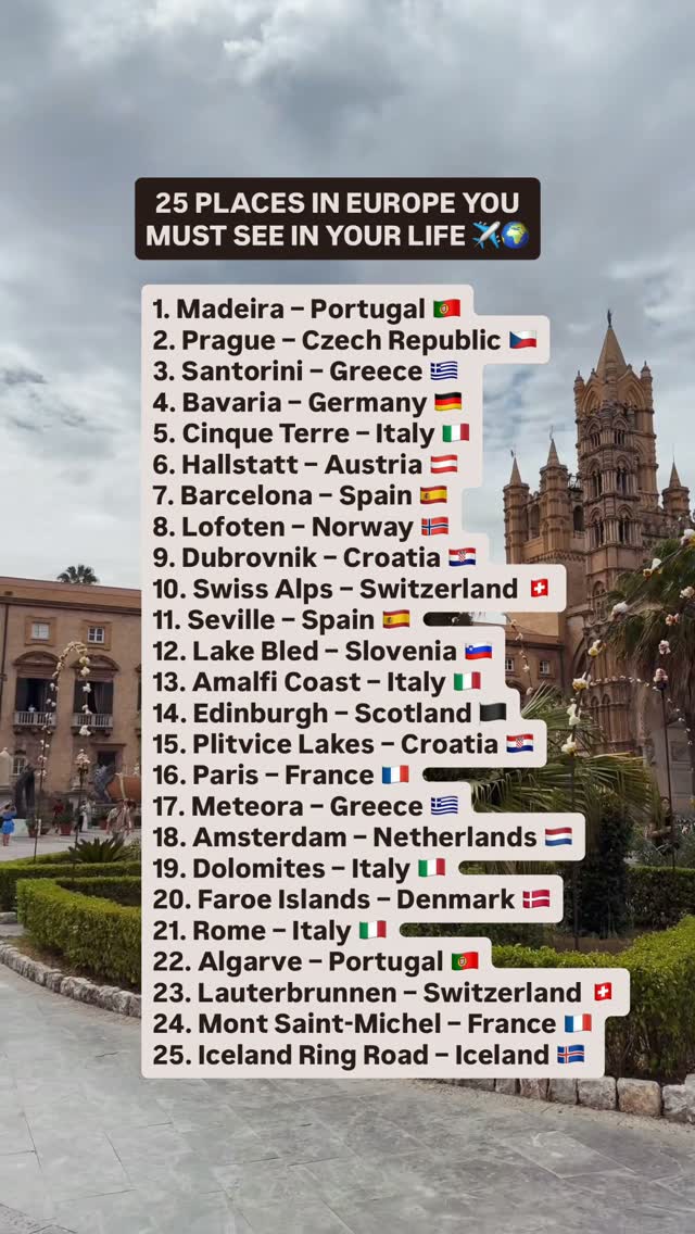 Must-See European Destinations for Your Bucket List