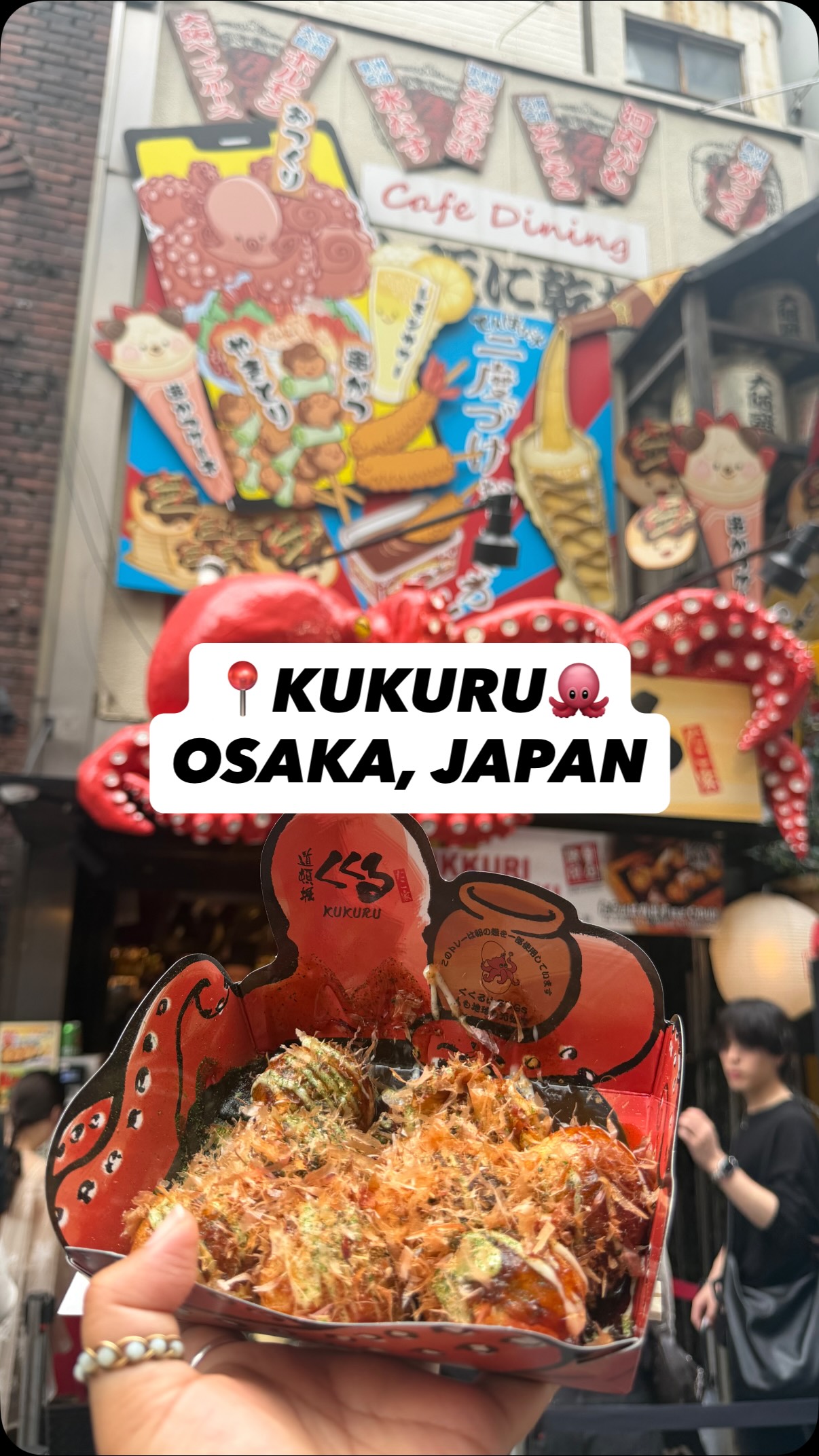Osaka Woman Enjoys Fresh Hot Takoyaki