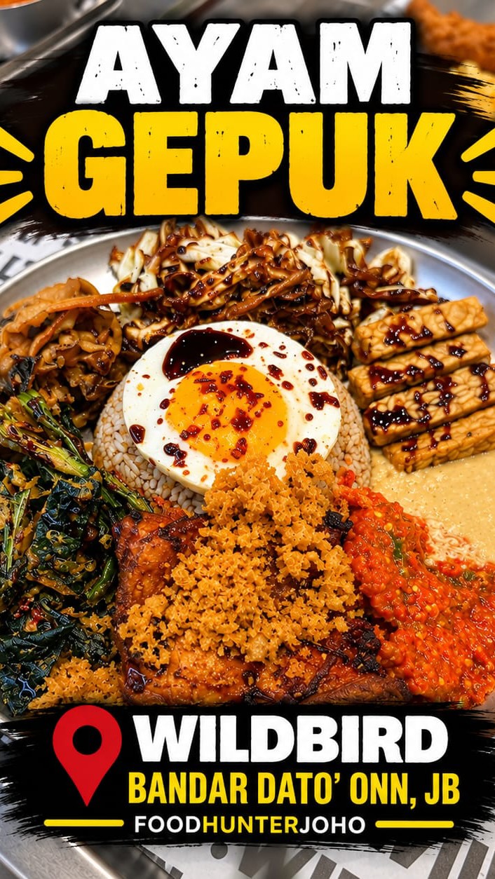 WildBird Restaurant: Ayam Gepuk in Johor Bahru