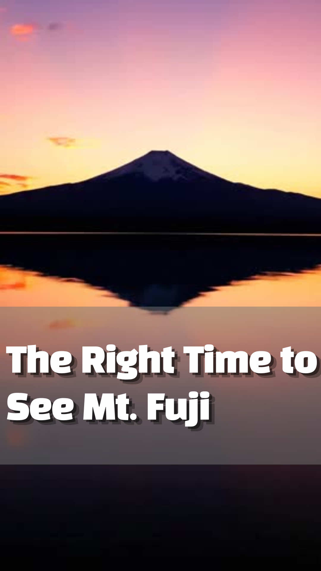 Mount Fuji Views Across Parks And Lake