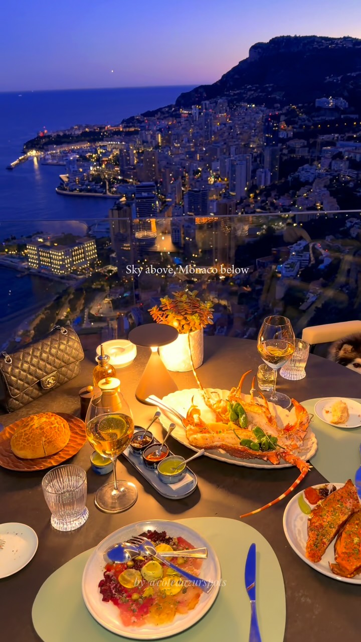 Monaco's Glowing Cityscape At Dusk