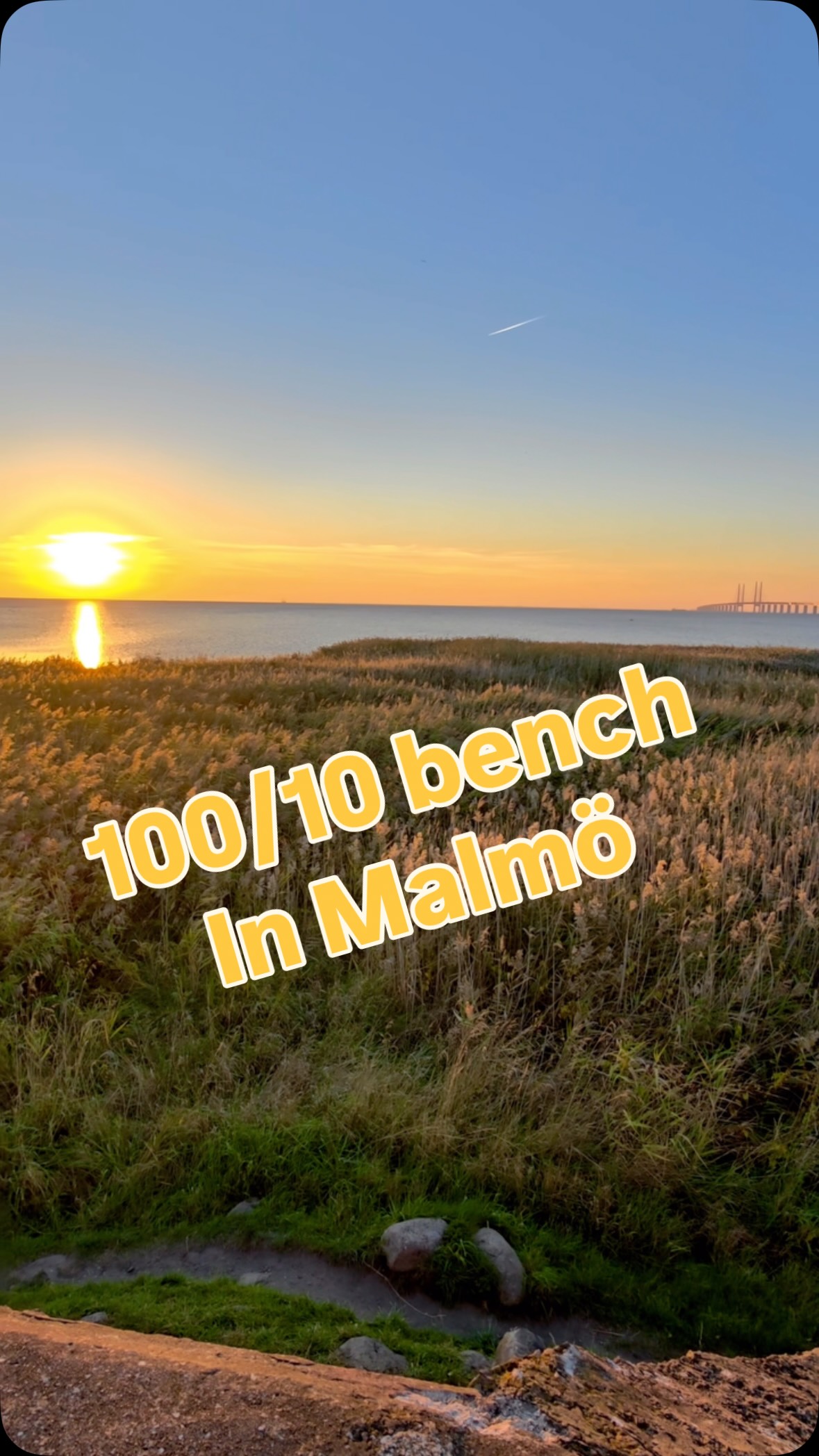 Sunset Views Of Øresund Bridge And Bunkeflobunkern