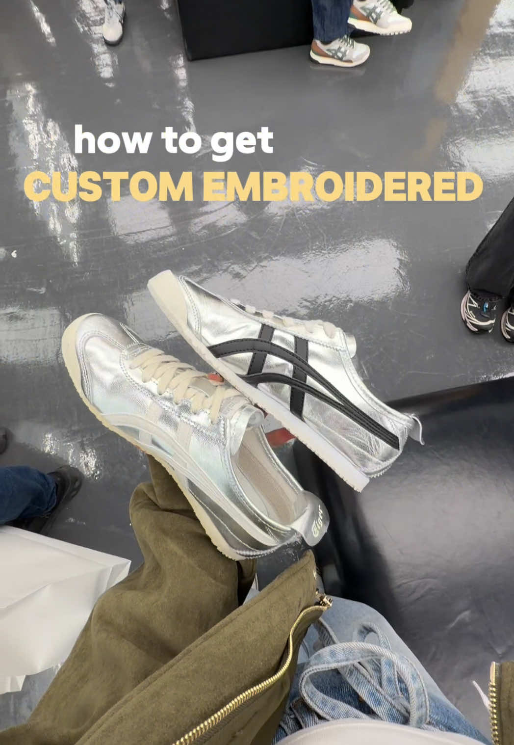 Custom Embroidered Onitsuka Tiger Shoes in Tokyo