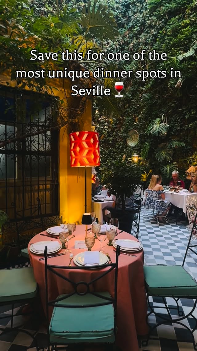 Romantic Seville Courtyard Dining Spot